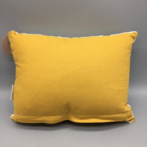 Autumn Hill Beaded Orange Pumpkin Sunflowers Accent Pillow Fall Autumn Decor - Picture 8 of 9